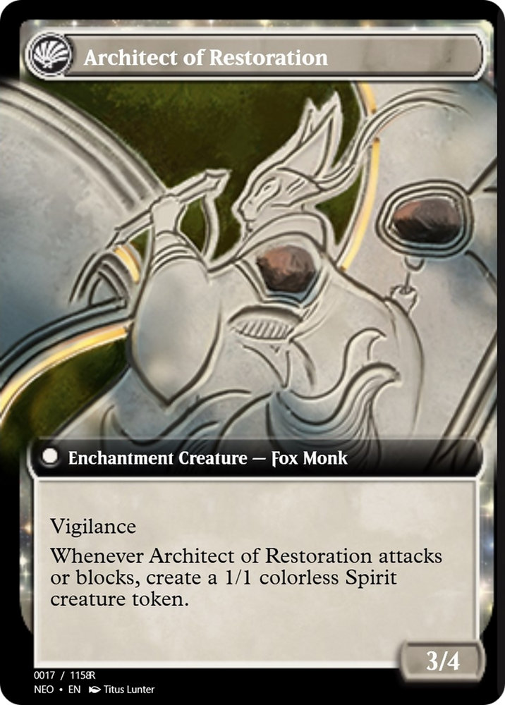 The Restoration of Eiganjo // Architect of Restoration (PRM-97897) - Magic Online Promos: (enchantment) Foil