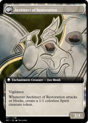The Restoration of Eiganjo // Architect of Restoration (PRM-97897) - Magic Online Promos: (enchantment)