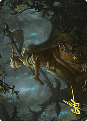 Verdant Outrider // Verdant Outrider (AWOE-028) - Wilds of Eldraine Art Series (Borderless)