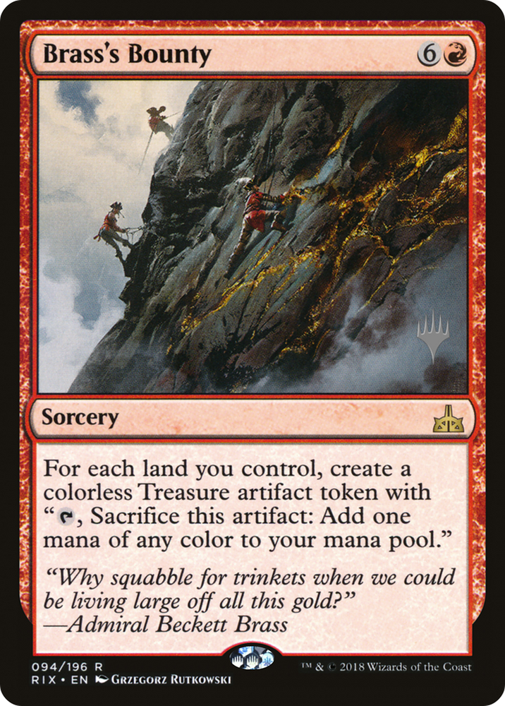 Brass's Bounty (PPSTX-94P) - Rivals of Ixalan Promos Foil