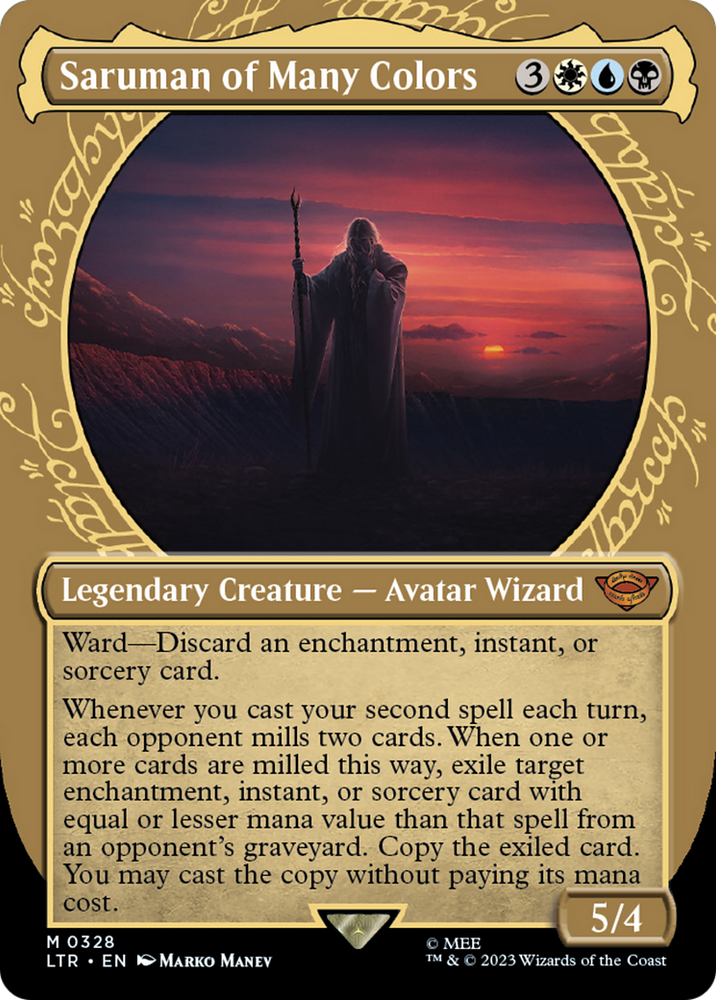Saruman of Many Colors (Showcase) (LTR-328) - The Lord of the Rings: Tales of Middle-earth: (Showcase) (Borderless) Foil