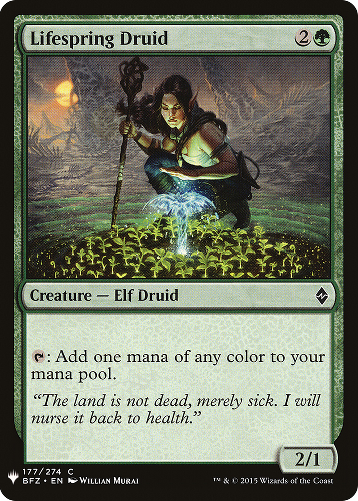 Lifespring Druid (LIST-BFZ-177) - The List