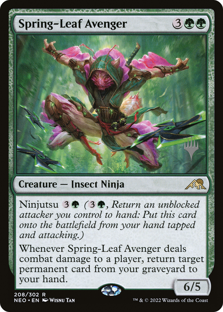 Spring-Leaf Avenger (PPNEO-208P) - Kamigawa: Neon Dynasty Promos Foil