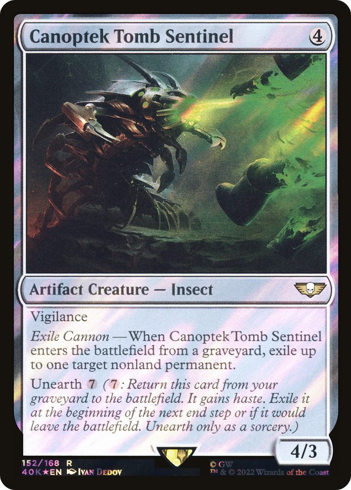 Canoptek Tomb Sentinel (Surge Foil) (40K-152★) - Warhammer 40,000 Commander Foil