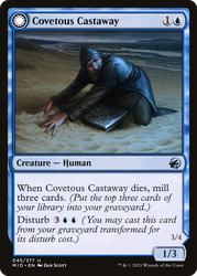 Covetous Castaway (MID-045) - Innistrad: Midnight Hunt: (Double Faced Transform) Foil