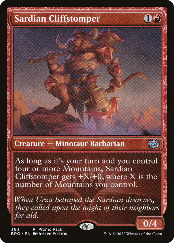 Sardian Cliffstomper (PPBRO-383) - The Brothers' War Foil