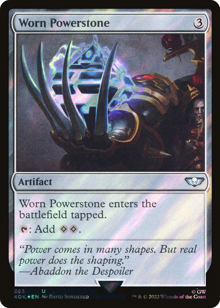 Worn Powerstone (Surge Foil) (40K-263★) - Warhammer 40,000 Commander Foil