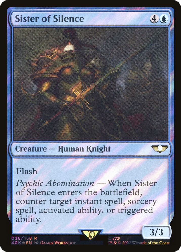 Sister of Silence (Surge Foil) (40K-26★) - Warhammer 40,000 Commander Foil