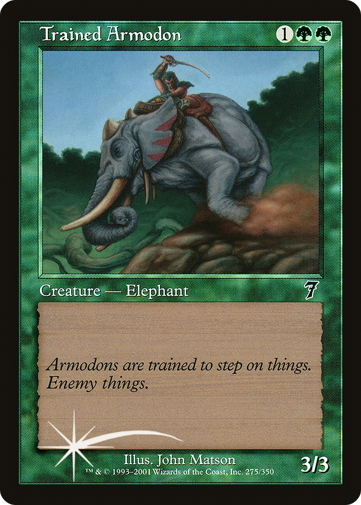 Trained Armodon (7ED-275★) - Seventh Edition Foil