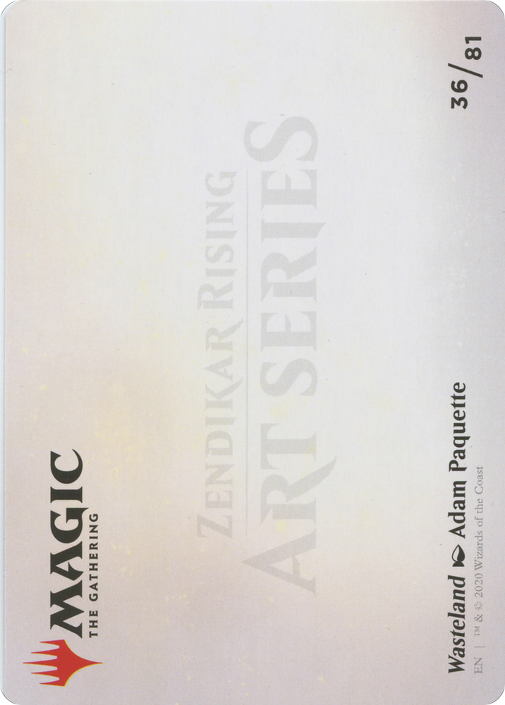Wasteland // Wasteland (AZNR-036) - Zendikar Rising Art Series (Borderless) Foil
