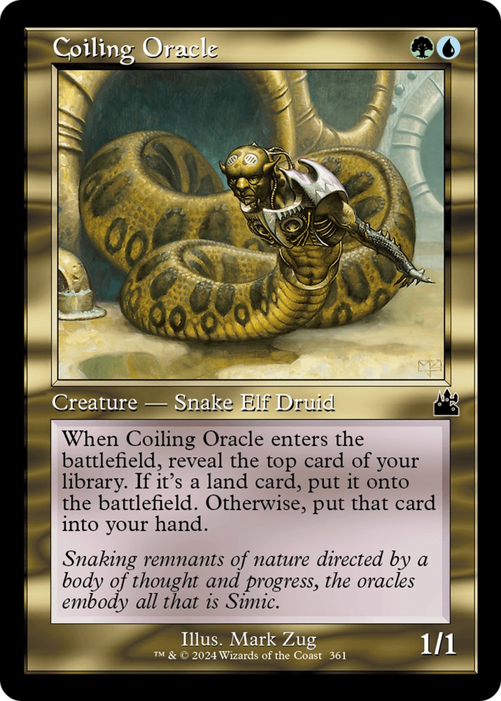 Coiling Oracle (Retro Frame) (RVR-361) - Ravnica Remastered Foil