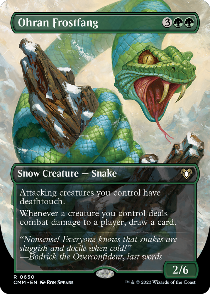 Ohran Frostfang (Borderless) (CMM-650) - Commander Masters (Borderless) Foil