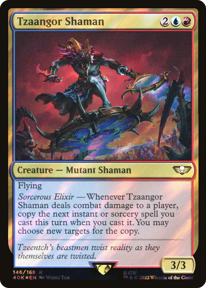 Tzaangor Shaman (Surge Foil) (40K-146★) - Warhammer 40,000 Commander Foil