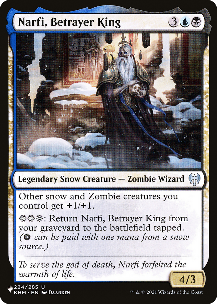 Narfi, Betrayer King (LIST-224/285) - The List: (snow)