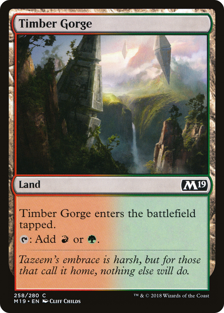 Timber Gorge (M19-258) - Core Set 2019 Foil