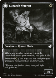 Lunarch Veteran (DBL-027) - Innistrad: Double Feature: (Double Faced Transform) Foil