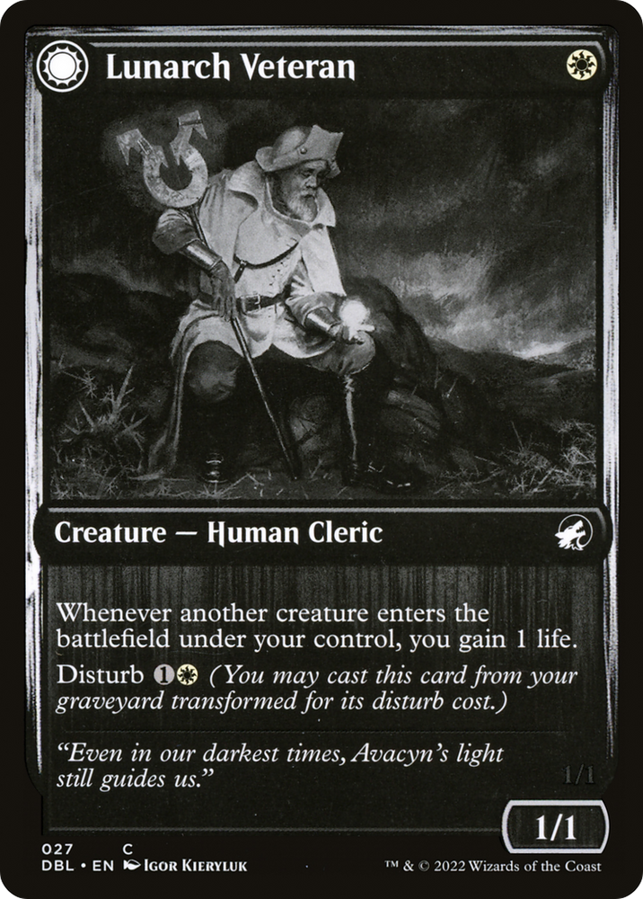 Lunarch Veteran (DBL-027) - Innistrad: Double Feature: (Double Faced Transform)
