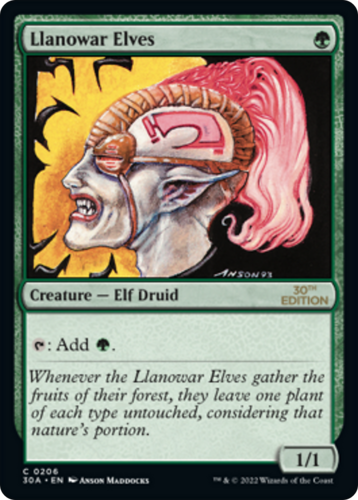 Llanowar Elves (30A-206) - 30th Anniversary Edition