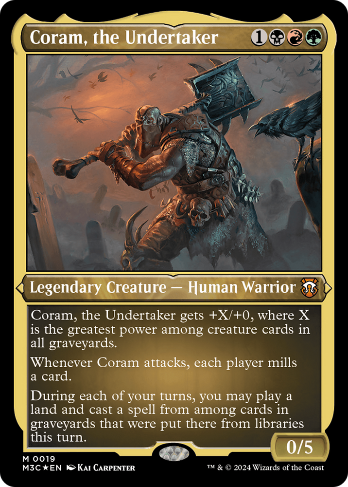 Coram, the Undertaker (M3C-019) - Modern Horizons 3 Commander Etched Foil