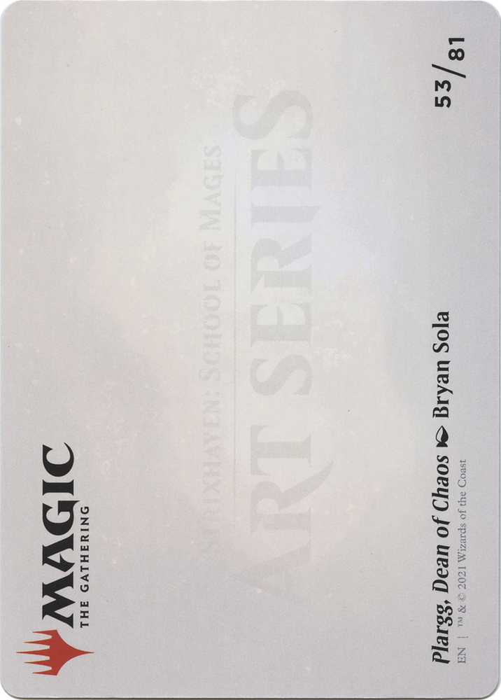 Plargg, Dean of Chaos // Plargg, Dean of Chaos (ASTX-053) - Strixhaven Art Series (Borderless) Foil