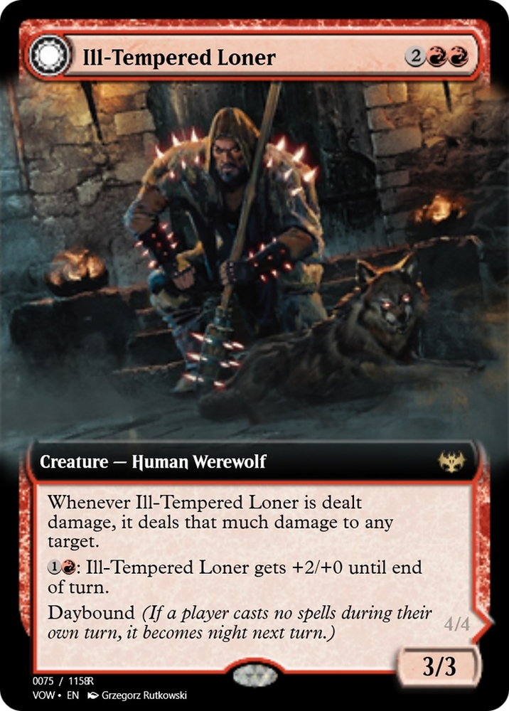 Ill-Tempered Loner // Howlpack Avenger (PRM-95389) - Magic Online Promos