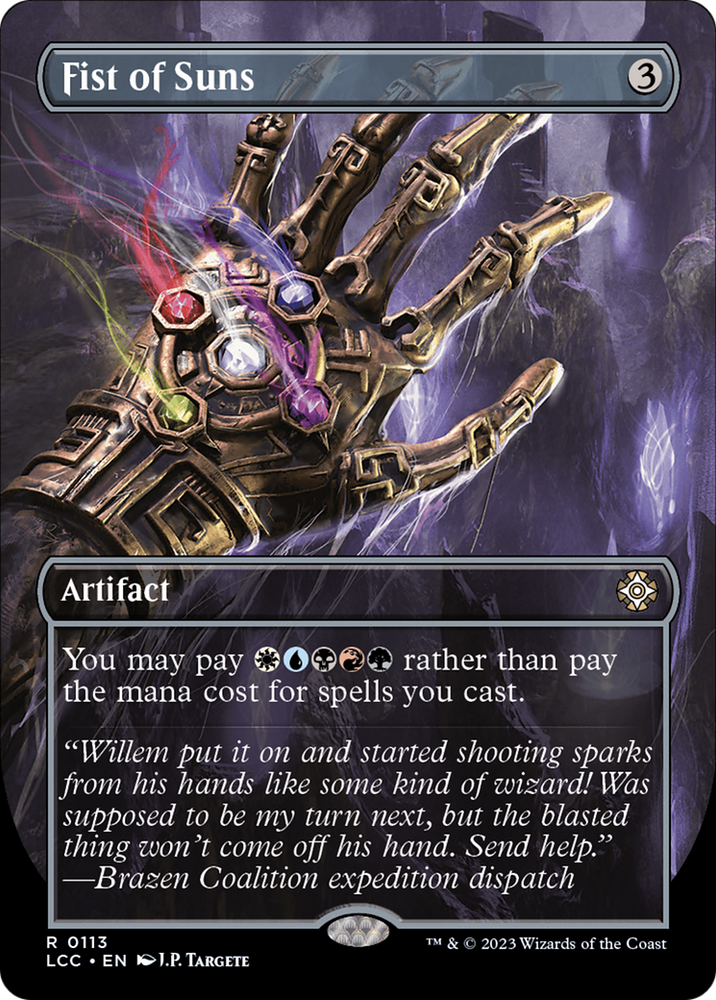 Fist of Suns (Borderless) (LCC-113) - The Lost Caverns of Ixalan Commander (Borderless) Foil