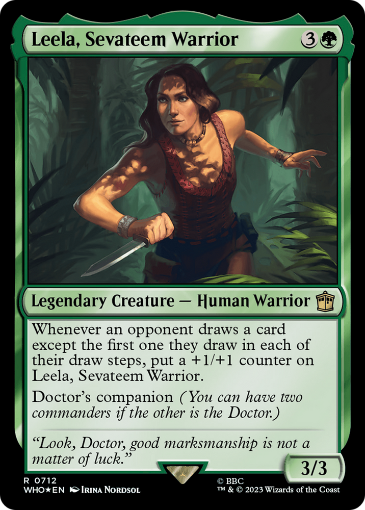 Leela, Sevateem Warrior (Surge Foil) (WHO-712) - Doctor Who Foil