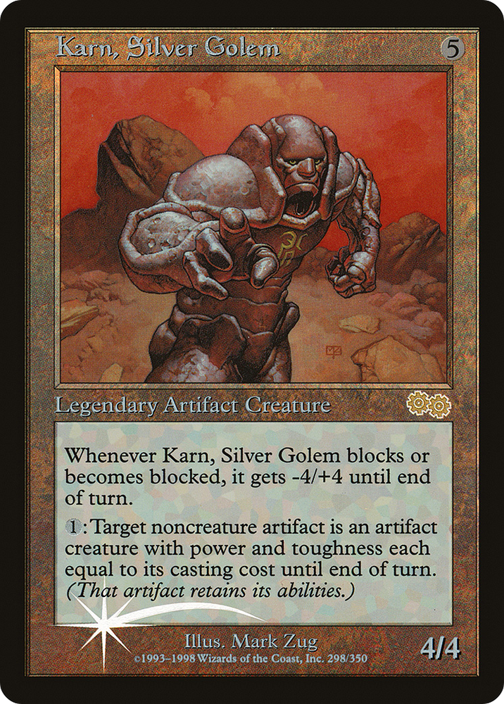 Karn, Silver Golem (ARENA-008) - Arena League 1999 Foil