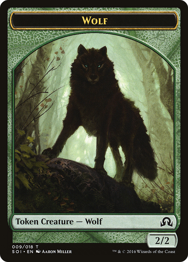 Wolf Token (SOI-009) - Shadows over Innistrad Tokens