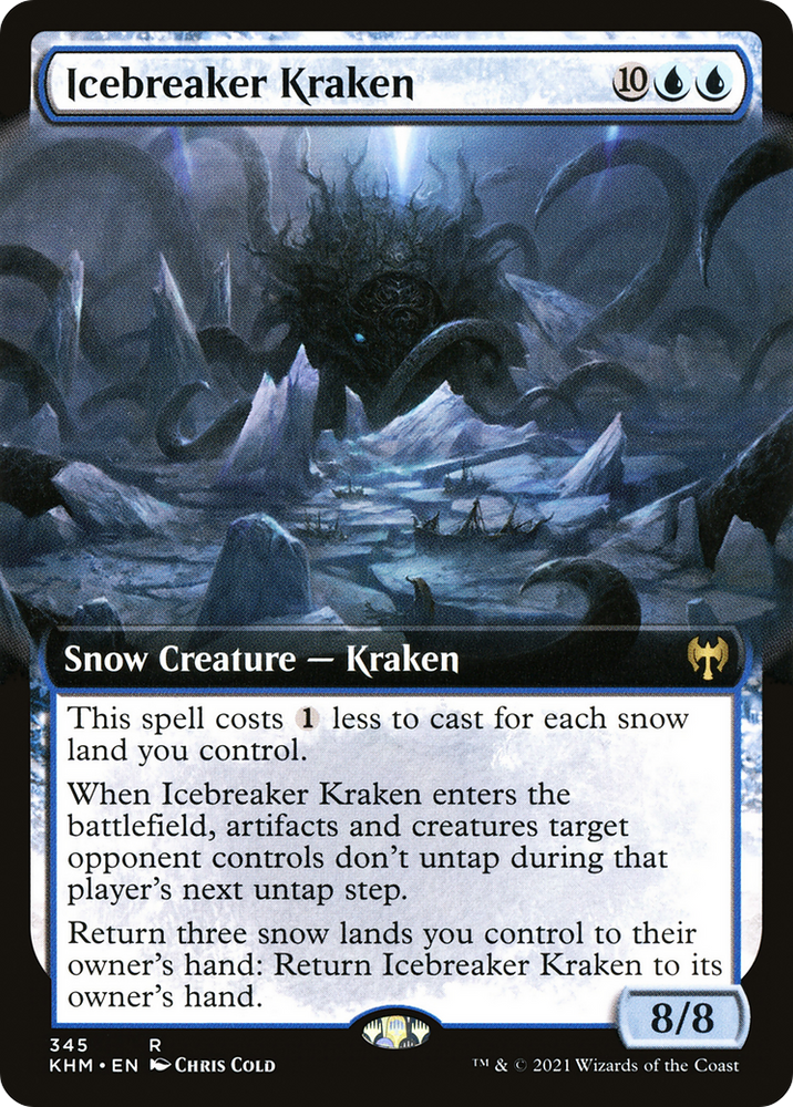 Icebreaker Kraken (Extended Art) (KHM-345) - Kaldheim: (Extended Art, snow) Foil