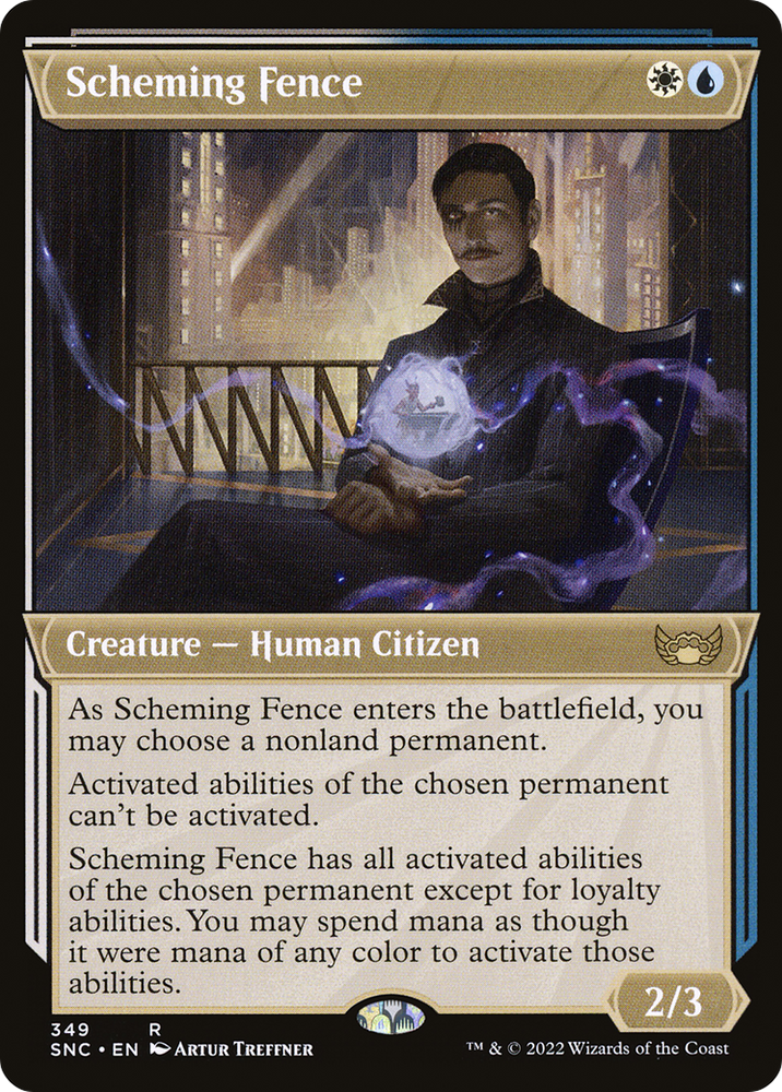 Scheming Fence (Showcase) (SNC-349) - Streets of New Capenna: (Showcase) Foil