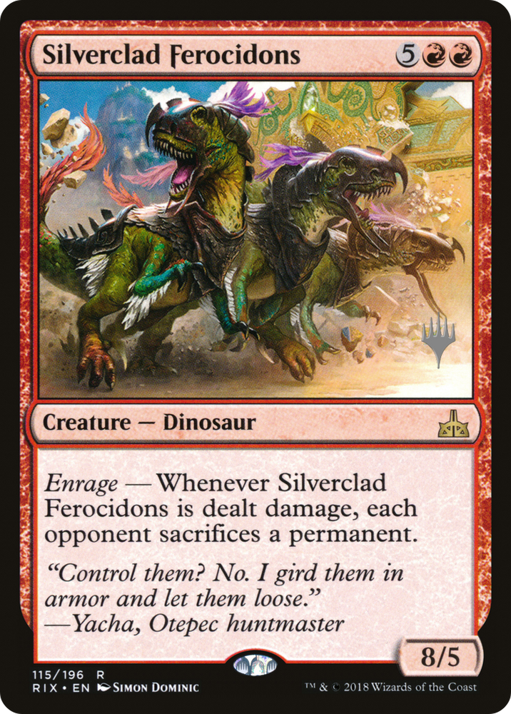 Silverclad Ferocidons (PPM20-115P) - Rivals of Ixalan Promos Foil
