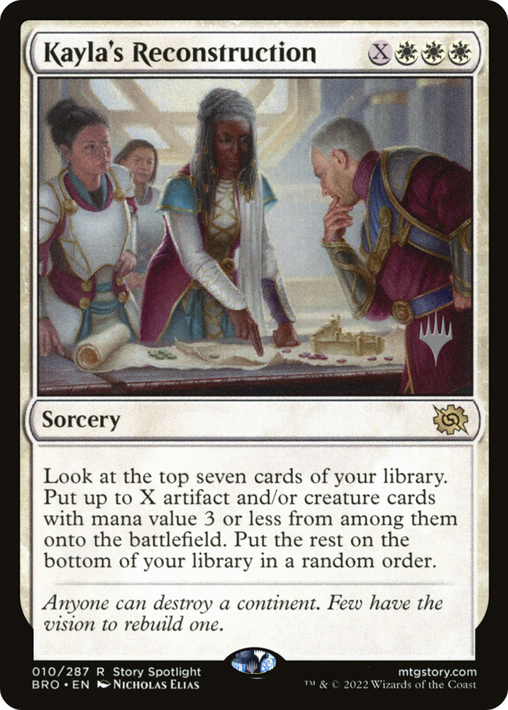 Kayla's Reconstruction (PPBRO-010) - The Brothers' War Promos Foil