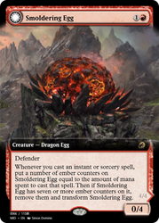 Smoldering Egg // Ashmouth Dragon (PRM-94012) - Magic Online Promos