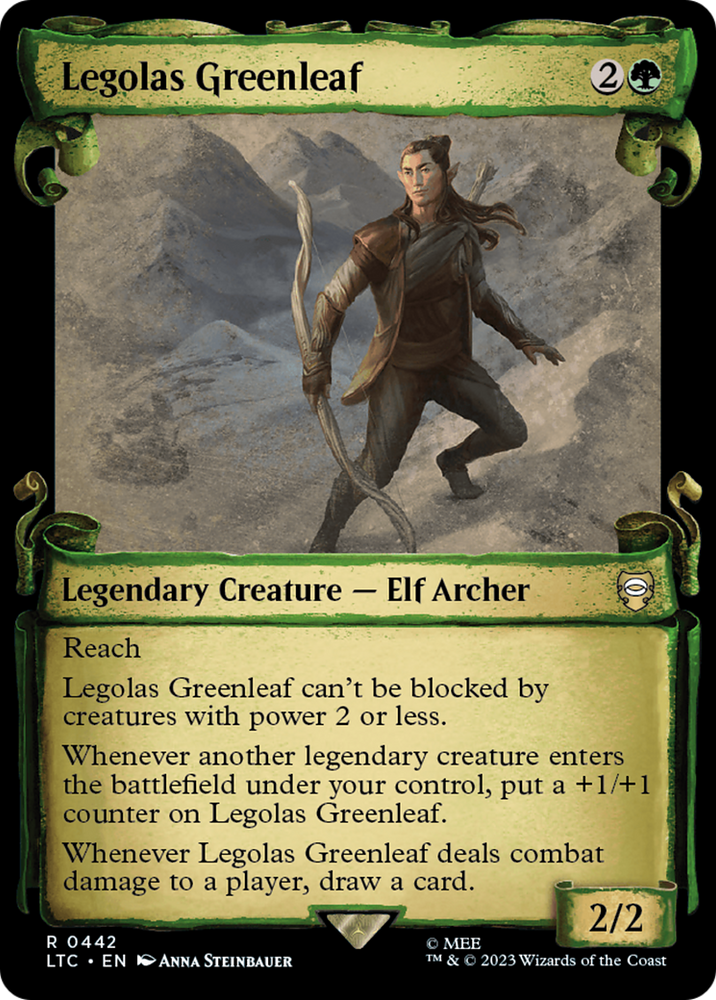 Legolas Greenleaf (Showcase Scrolls) (LTC-442) - Tales of Middle-earth Commander: (Showcase) Foil