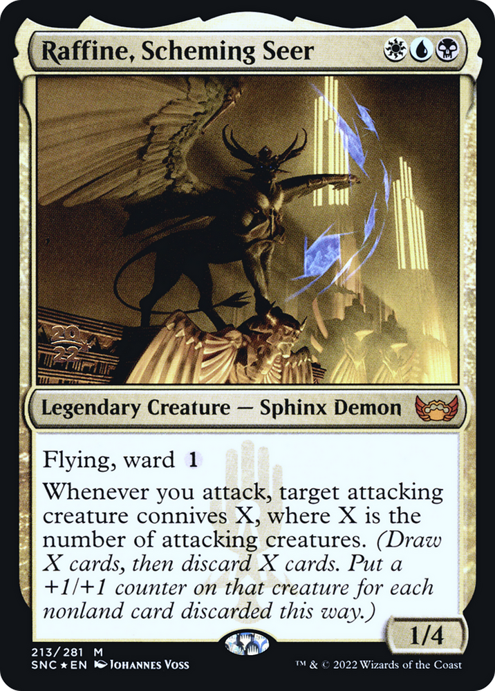 Raffine, Scheming Seer (PRE-213S) - Streets of New Capenna Promos Foil