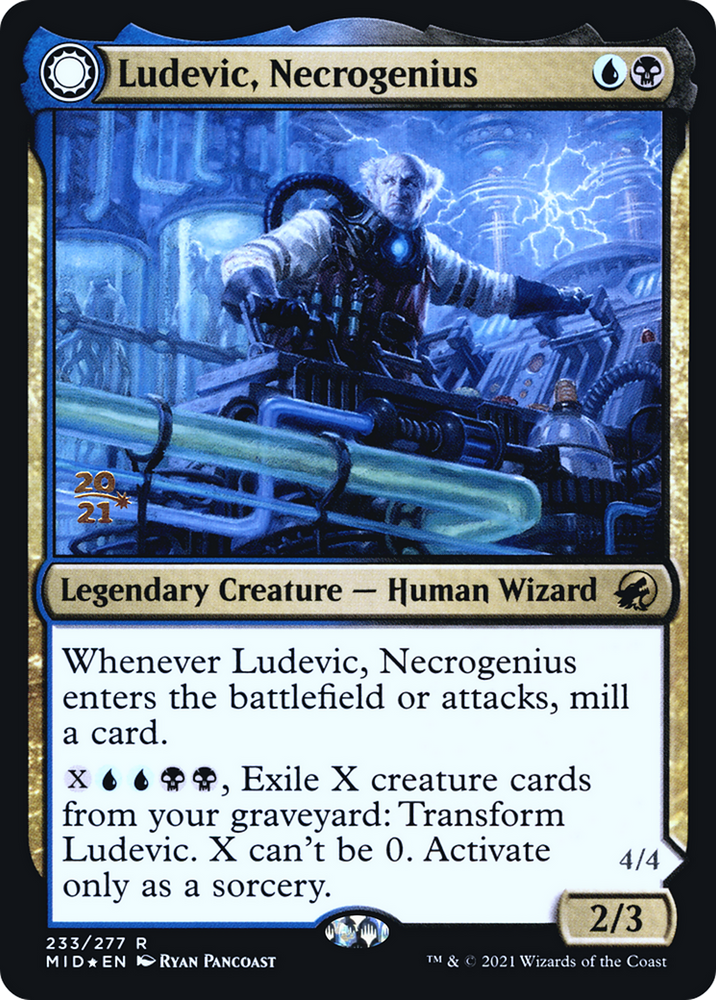 Ludevic, Necrogenius (PRE-233) - Innistrad: Midnight Hunt Promos: (Double Faced Transform) Foil