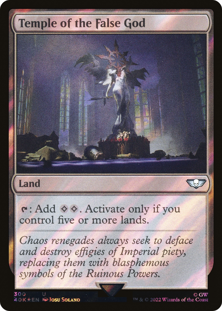 Temple of the False God (Surge Foil) (40K-300★) - Warhammer 40,000 Commander Foil