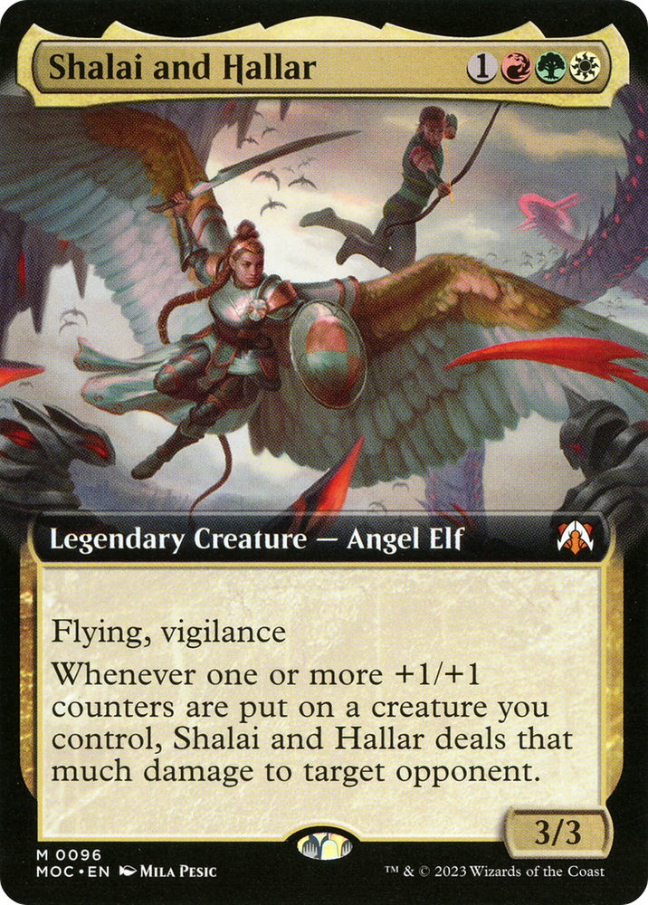 Shalai and Hallar (Extended Art) (MOC-096) - March of the Machine Commander: (Extended Art) Foil