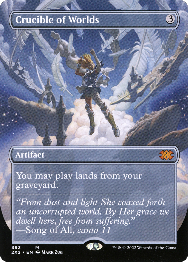 Crucible of Worlds (Borderless) (2X2-393) - Double Masters 2022 (Borderless) Foil