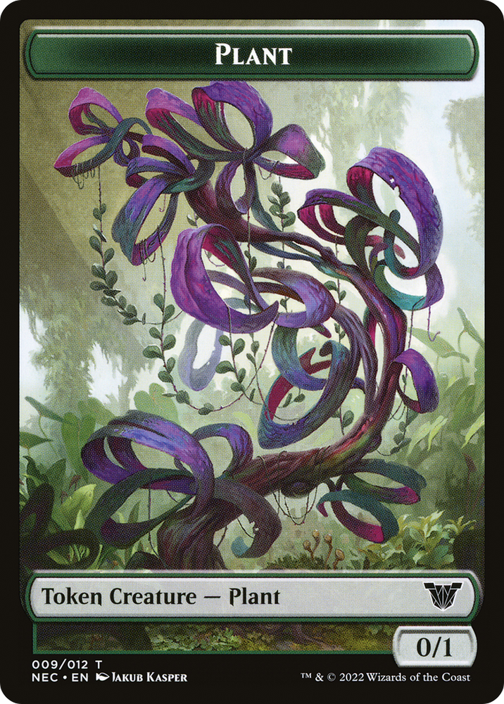 Plant (TNEC-009) - Neon Dynasty Commander Tokens
