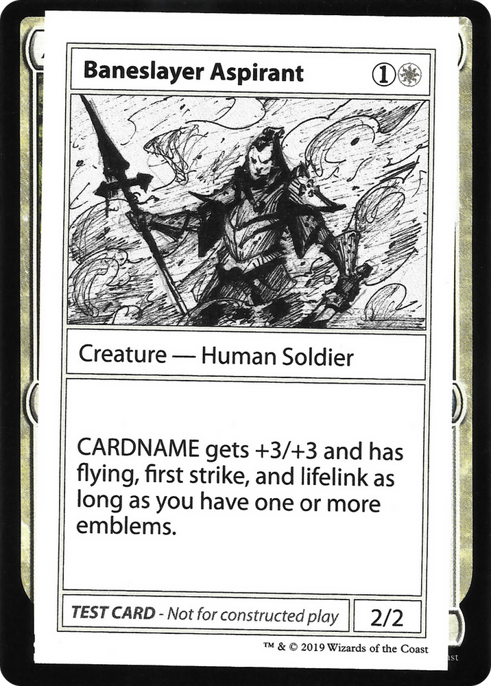 Baneslayer Aspirant (No PW Symbol) (CMB1-003) - Mystery Booster Playtest Cards 2021
