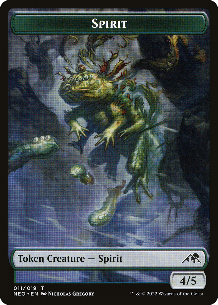 Spirit Token (011) (NEO-011) - Kamigawa: Neon Dynasty Tokens Foil