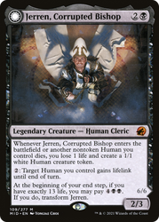 Jerren, Corrupted Bishop (MID-109) - Innistrad: Midnight Hunt: (Double Faced Transform)