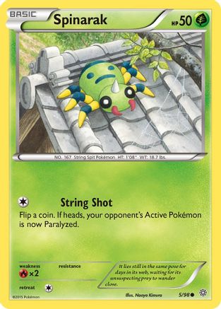 Spinarak 005/98  XY  Ancient Origins - Common