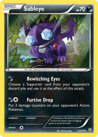 Sableye 044/98  - Reverse Holofoil XY  Ancient Origins - Uncommon