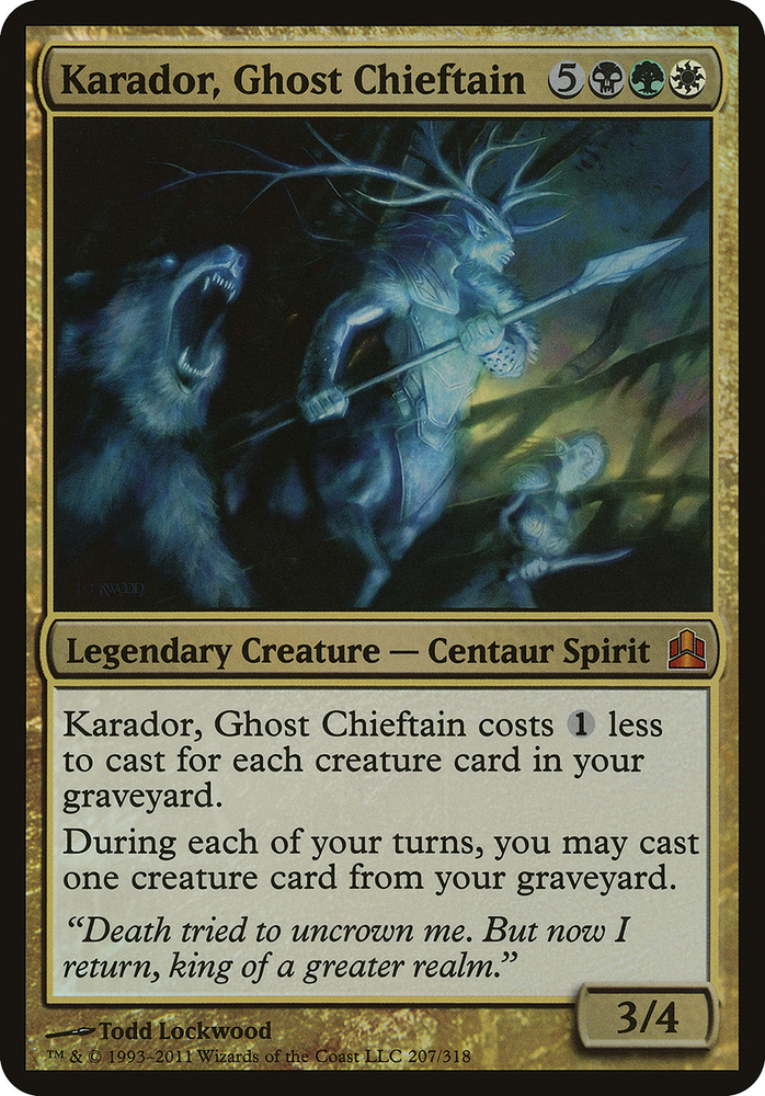Karador, Ghost Chieftain (Commander) (OVER-207) - Commander 2011 Oversized Foil