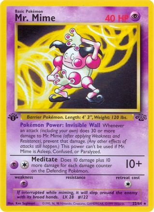 Mr. Mime (22) 022/64  - 1st Edition Jungle - Rare