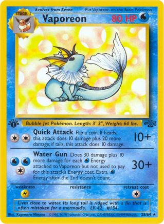 Vaporeon (28) 028/64  - Unlimited Jungle - Rare