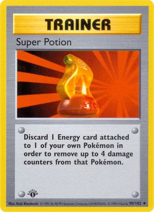 Super Potion 090/102  - Unlimited Base Set Shadowless - Uncommon